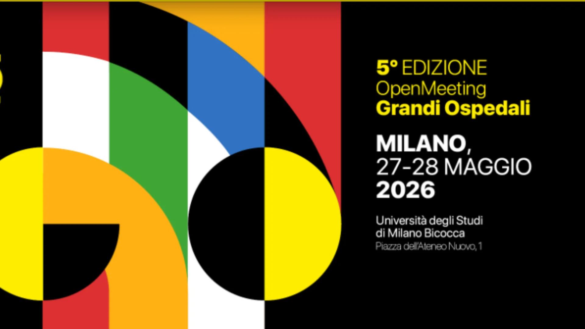 Locandina dell'evento - Milano - OpenMeeting Grandi Ospedali 2026